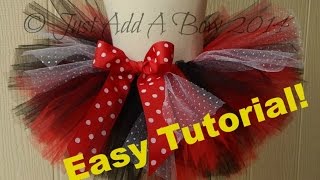 HOW TO MAKE AN EASY NO SEW TUTU  With Elastic Waistband [upl. by Muscolo682]