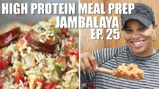 How to Make Jambalaya  High Protein Meal Prep  Chicken Sausage and Shrimp oh Boy [upl. by Asek451]