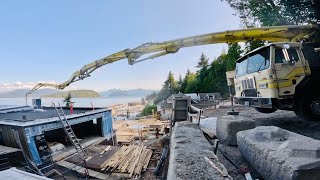 PUMPING CONCRETE on the oceanfront [upl. by Yereffej135]