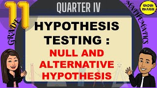 NULL AND ALTERNATIVE HYPOTHESES  HYPOTHESIS TESTING  STATISTICS AND PROBABILITY Q4 [upl. by Nigel999]