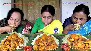 CHICKEN RICE EATING CHALLENGE LUNCH FOOD EATING COMPETITION MANGSHO BHAT CHUTNEY KHOWAR PROTIJOGITA [upl. by Revell]