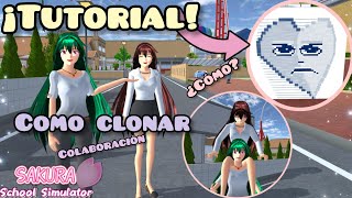 Como hacer un clon y como poner Stickers tutorialSakura school simulator [upl. by Connel401]