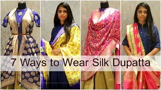 7 Different Silk Dupatta Styles to Wear with Lehenga amp Salwar Suit [upl. by Halpern]