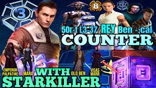 5v5 REY COUNTER wSTARKILLER SQUAD  SWGOHGAC [upl. by Cristal]