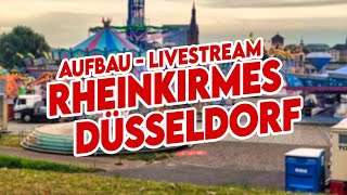 Aufbau Rheinkirmes Düsseldorf 2022  Rundgang über die Kirmes  Livestream [upl. by Bodi629]