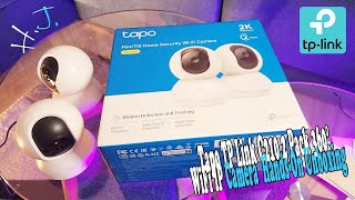 Tapo TP Link C210 2 Pack 360° WiFi IP Camera HandsOn Unboxing [upl. by Foskett614]