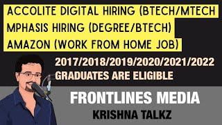 Accolite Digital Mphasis Amazon WFH Job Notifications  Daily Job Updates  Krishna Talkz [upl. by Alioz]