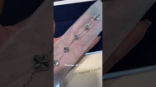 Custom Made Van Cleef Arpels Vintage Alhambra Guilloche Bracelet 18K White Gold For Men And Women [upl. by Nulubez]