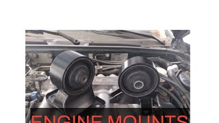 HOW TO REPLACE ENGINE MOUNTS MITSUBISHI 3000GT SL FRONT MOUNT [upl. by Anaeerb703]