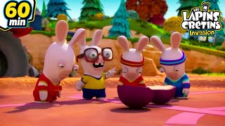 Les Lapins Crétins Invasion🐰  Les Lapins voyagent  Compilation 1H  Nouveaux Episodes HD [upl. by Netsrejk]