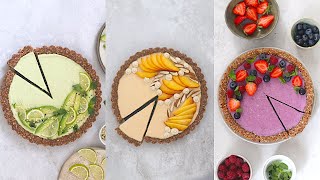 3 TORTE CRUDISTE RAW CAKES  Senza nessuna cottura  Buonissime facili e veloci [upl. by Rezeile262]