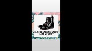 🌟 Black Patent Leather LaceUp Boot 🌟 [upl. by Nnairda934]