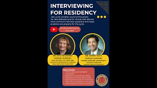 TSMA Residency Interview Advice Series Part 5  Dr Milewski [upl. by Esertak]