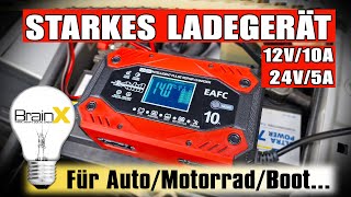 LADEGERÄT Autobatterie Motorrad Boot mit REPARATUR Funktion [upl. by Fesoj]