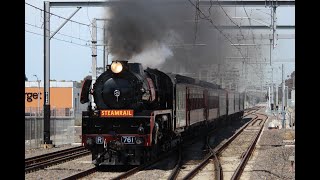 Steamrail Victoria’s 2nd Wild Vintage Train To Castlemaine with R761 featuring A66 [upl. by Accalia]