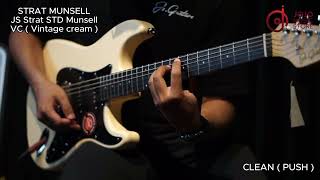 JS Guitars Munsell Series Stratocaster HSS – Vintage Cream  REVIEW amp SOUND [upl. by Hairaza]