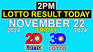 2pm Lotto Result Today November 22 2024  PCSO Swertres Ez2 [upl. by Chrysa]