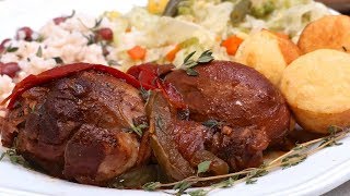 Jamaican Brown Stew Chicken Village Recipe [upl. by Collie]