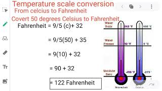 Temperature scale conversion from centigrade to Fahrenheit [upl. by Auqinahs]