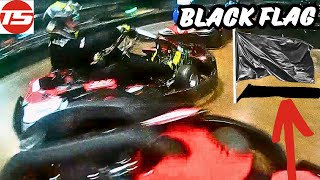 I GOT BLACK FLAGGED FOR A HUGE CRASH TEAMSPORT LEICESTER [upl. by Akkinahs320]