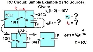 Electrical Engineering Ch 8 RC amp RL Circuits 7 of 43 RC Circuit Simple Ex 2 No Source [upl. by Okemak]