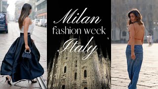 MILAN FASHION WEEK VLOG  fashion shows luxury shopping best places to eat [upl. by Winny]