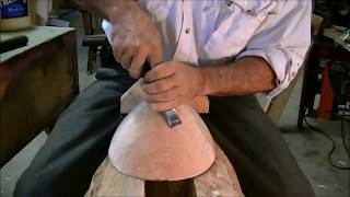 Learn how to make a hand carved wooden bowlFirewood to bowl Hand tools only [upl. by Darbie]