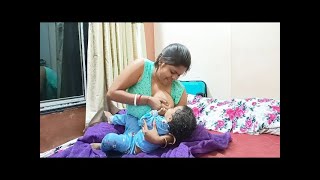 Milk Mom Baby Feeding  माँ बच्चे को दूध पिला रही है  11 Nov 2024 [upl. by Ayrolg108]