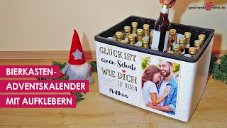 DIY adventskalender für den Bierkasten  personalisiert adventskalender2024 geschenkeonline [upl. by Noiemad890]