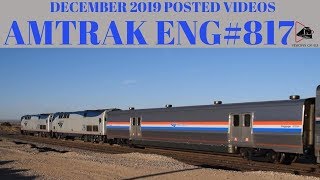 Amtrak Trains Westbound Cajon Sub Amtrak Eng  817 [upl. by Haggai]