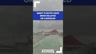 Video shows crews deicing plane set to leave San Antonio [upl. by Yntirb]