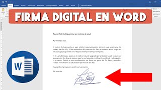 Como Hacer una Firma Digital en Word [upl. by Wanyen307]