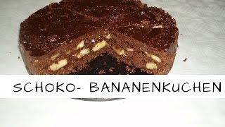 Vegane Rohkost Schoko Bananen Kuchen  einfach  lecker [upl. by Whale]