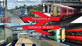 Trainspotting at Gatwick Airport and a ride on the Gatwick Airport Shuttle [upl. by Eiramacissej]