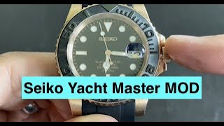 Check out seiko yacht master in ROSE GOLD and Black Bezel Email in description to purchase [upl. by Allsopp]