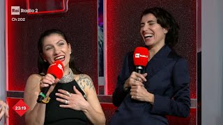 Intervista a Giorgia e Elisa  Radio2 a Sanremo 10022023 [upl. by Aidroc]