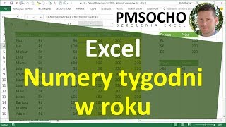 Excel  Numer tygodnia numery tygodni w roku odc765 [upl. by Oelak941]