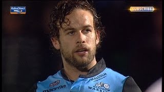 Ruaridh Jackson Clinching Penalty Glasgow Warriors v Cardiff Blues 6th Sept 2013 [upl. by Aneen]