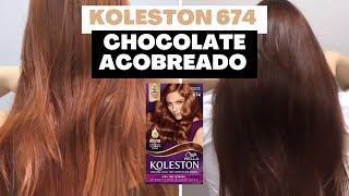 Usei a Tinta KOLESTON 674  Chocolate Acobreado 🍫 [upl. by Ettezzil]