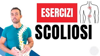 Esercizi per SCOLIOSI allenamento COMPLETO contro il MAL DI SCHIENA [upl. by Terej]