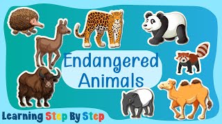 ABC Endangered Animals  Interesting and Educational Endangered Species Facts [upl. by Dias]