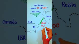 Total distance between US and Russia  5min Knowledge [upl. by Drarej187]