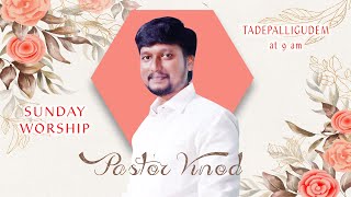 Beracah Sunday Worship Pastor Vinod  Beracah ministries Tadepalligudem [upl. by Anadroj]