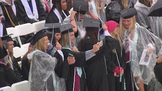 CU Boulder commencement continues despite rain [upl. by Egroej]