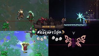 Terraria Mod of Redemption All Bosses and Mini Bosses [upl. by Carbrey818]