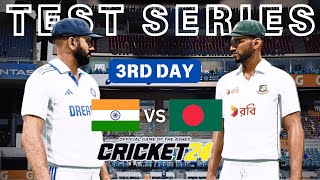 Can BD Bounce Back Bangladesh vs India Test Series Day3  Cricket24 Bangla Gameplay [upl. by Adali120]