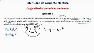 INTENSIDAD DE CORRIENTE ELÉCTRICA  EJERCICIO 3 [upl. by Florie682]