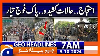 PTI Protest Update Islamabads Latest Situation  Geo News 7 AM Headlines 5th Oct 24 [upl. by Ardnnek]