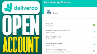 How To Open Deliveroo Rider Account In 2024 [upl. by Riatsila]