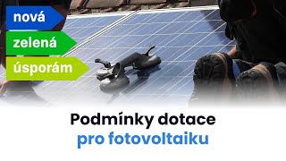 Podmínky dotace u fotovoltaiky [upl. by Mullins]